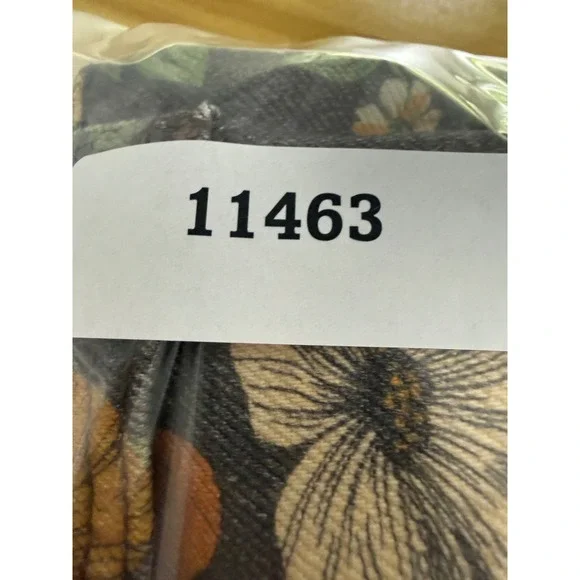 Free People Jeans Womens 25 Black Yellow Floral Deep Trance Boyfriend Crop NEW - Picture 13 of 13